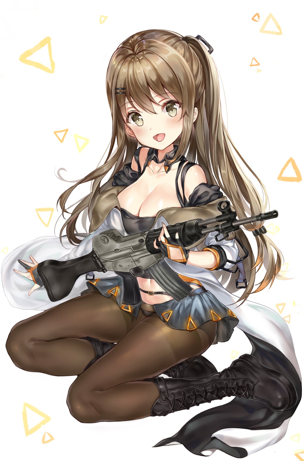 cleavage girls_frontline gun k-2_(girls_frontline) narae pantsu pantyhose