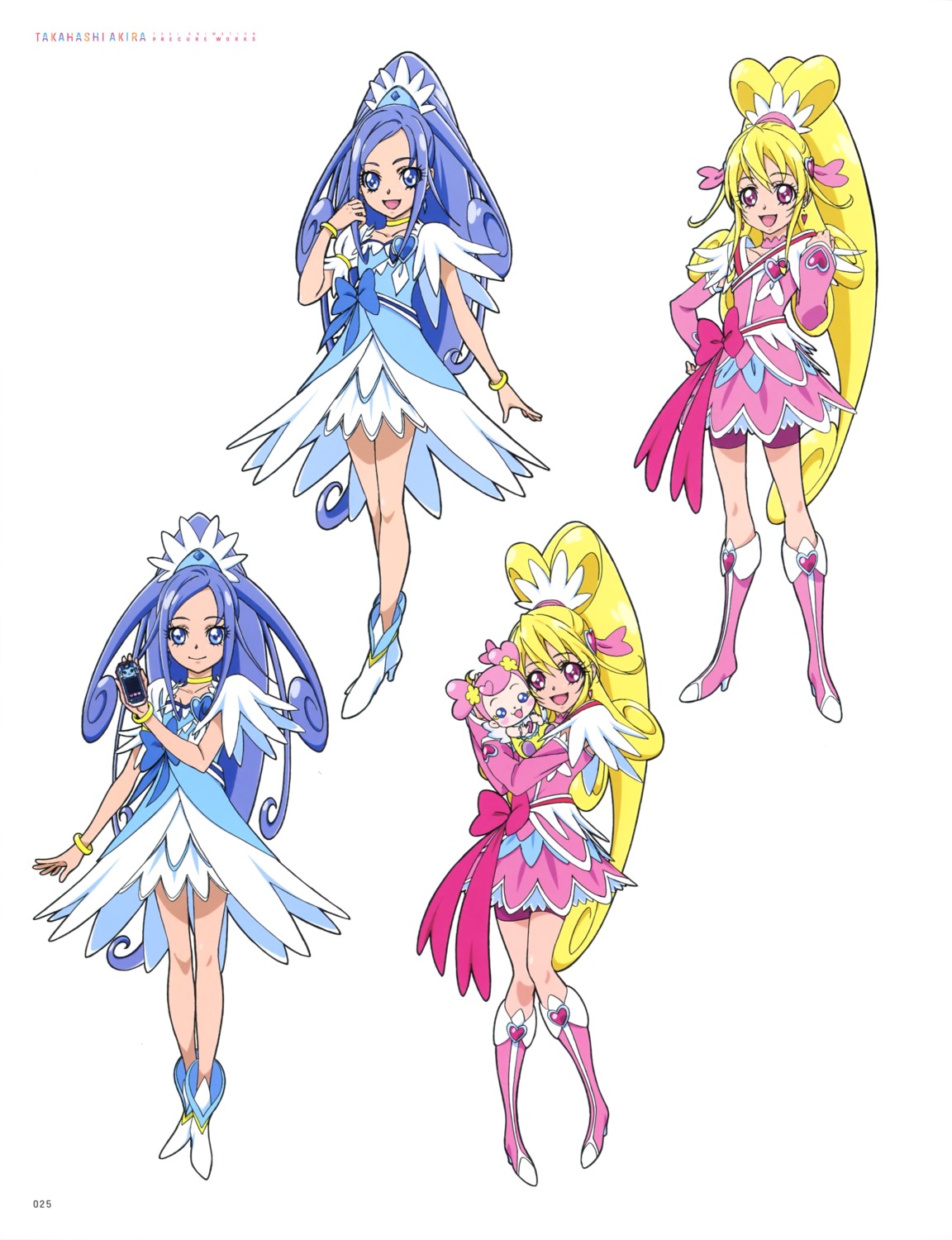 ai-chan_(precure) aida_mana bike_shorts dokidoki!_precure dress heels hishikawa_rikka precure takahashi_akira