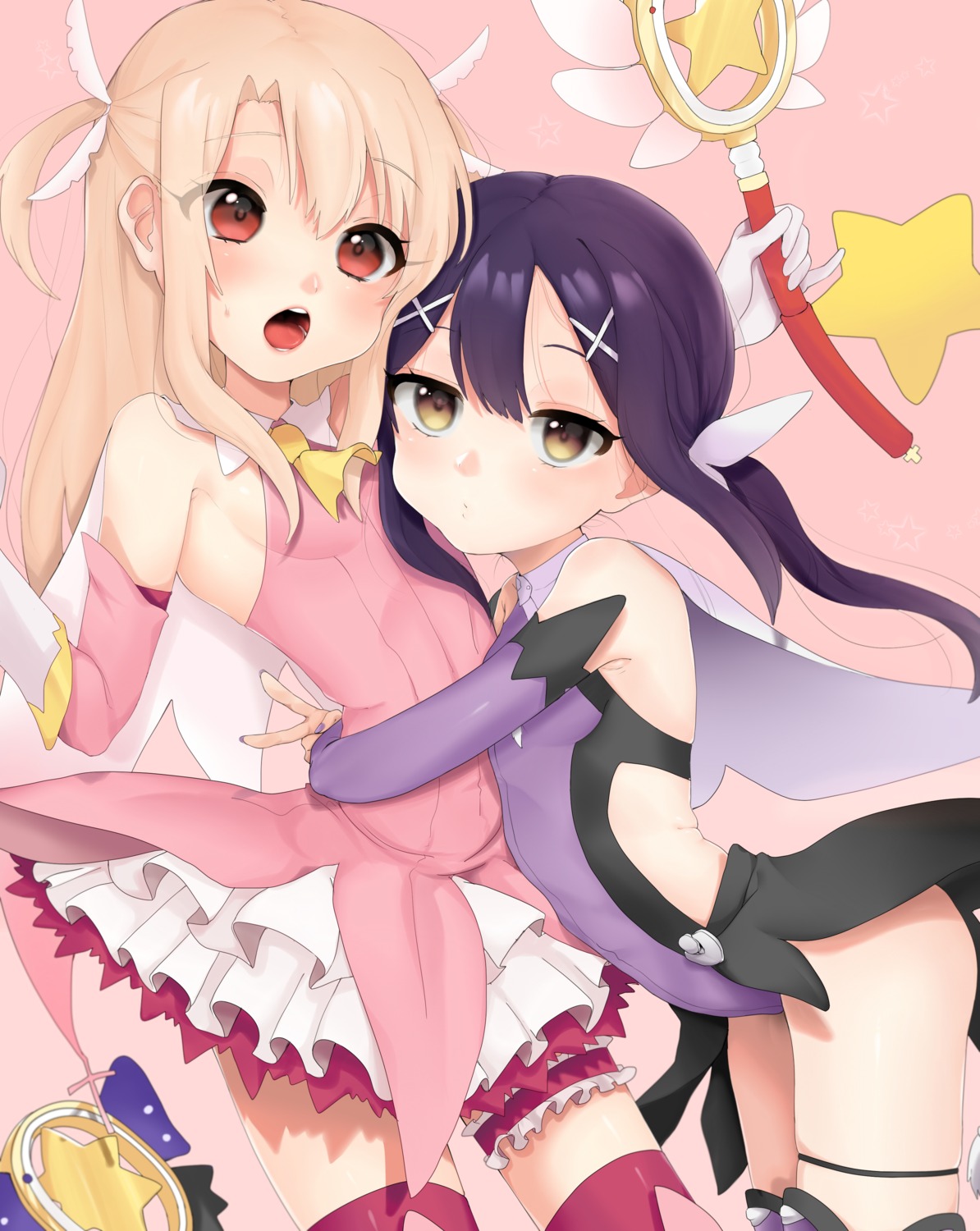 dress fate/kaleid_liner_prisma_illya fate/stay_night garter illyasviel_von_einzbern leotard miyu_edelfelt takio_(kani_sama) thighhighs