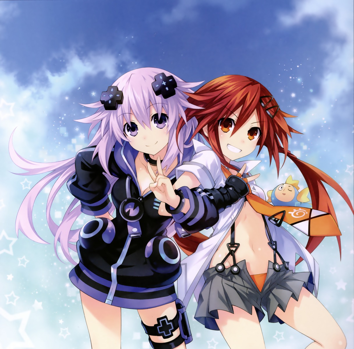 choujigen_game_neptune cleavage compile_heart dress neptune neptune_(shinjigen_game_neptune_vii) no_bra shinjigen_game_neptune_vii tennouboshi_uzume tsunako umio_(choujigen_game_neptune) underboob