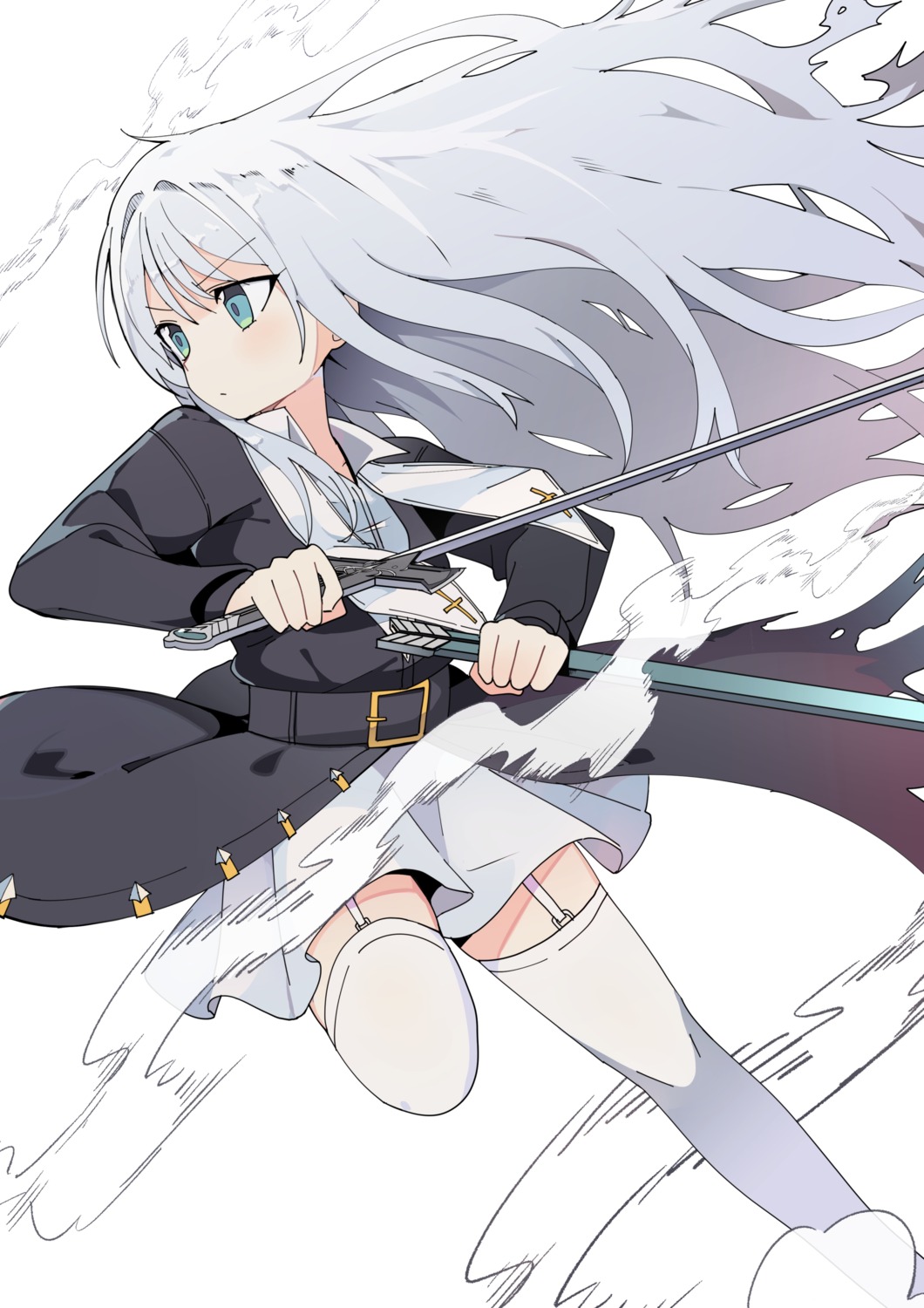 luke_(dydansgur) stockings sword thighhighs