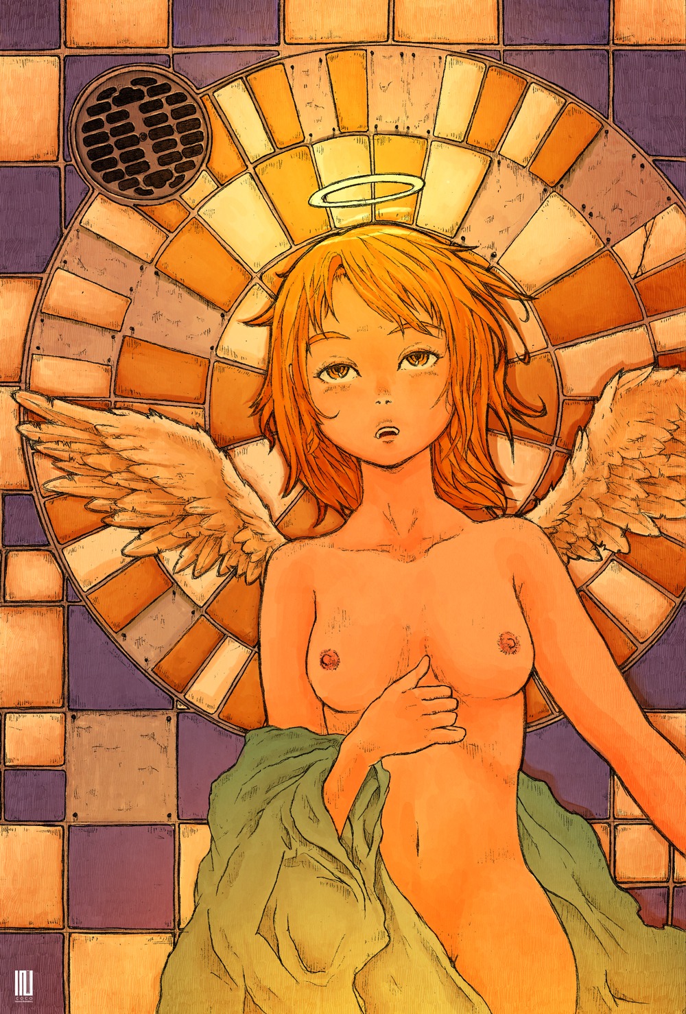 angel inucoco naked nipples wings