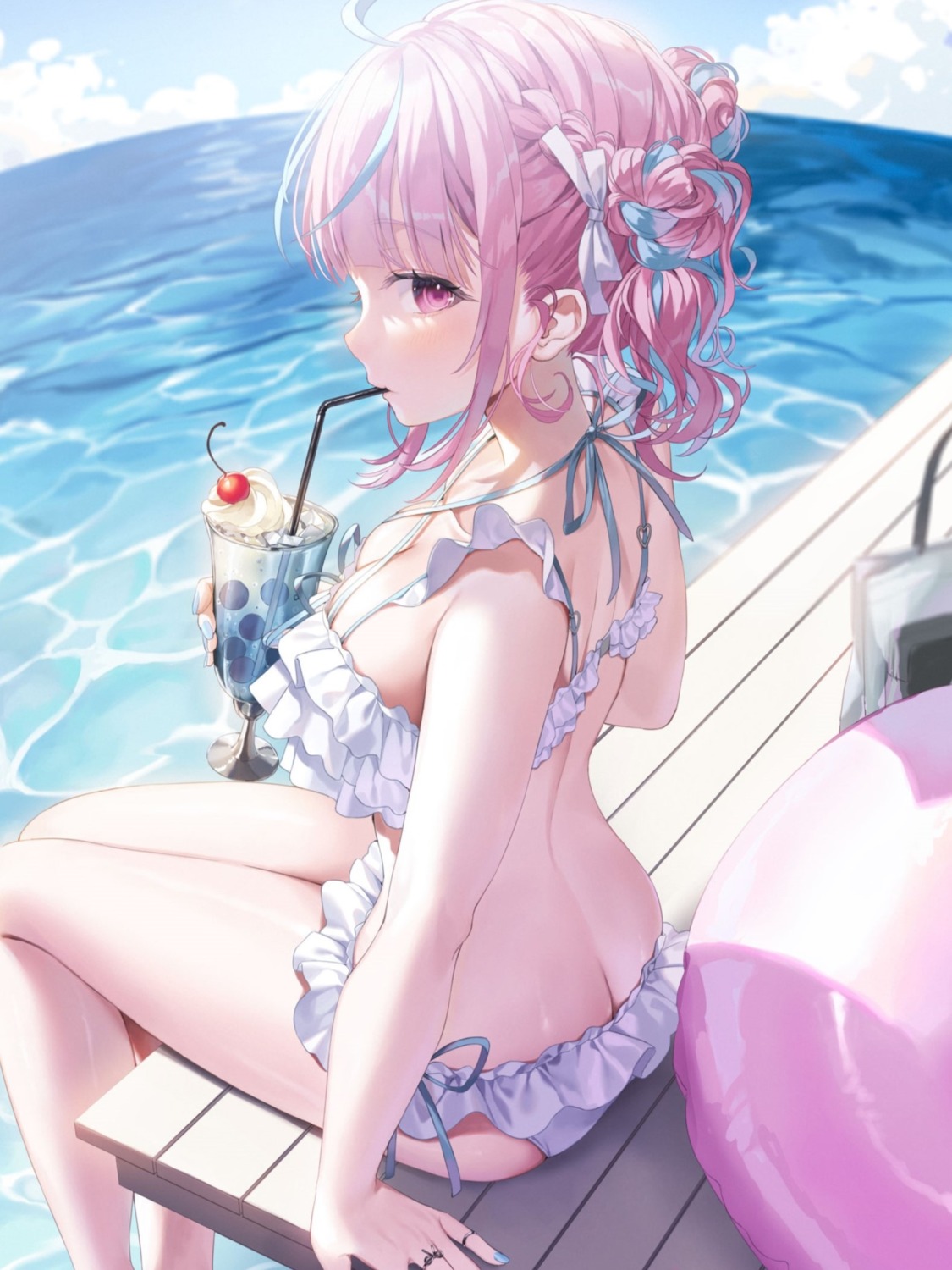 bikini hololive minato_aqua swimsuits yana_mori