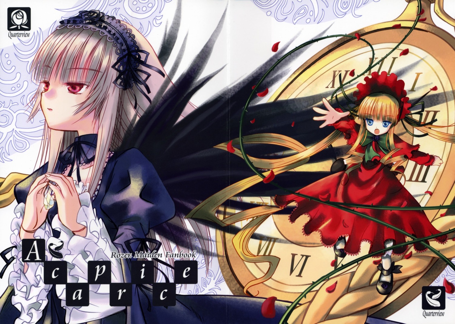 crease lolita_fashion quarter_view rozen_maiden shinku suigintou watari_shinji