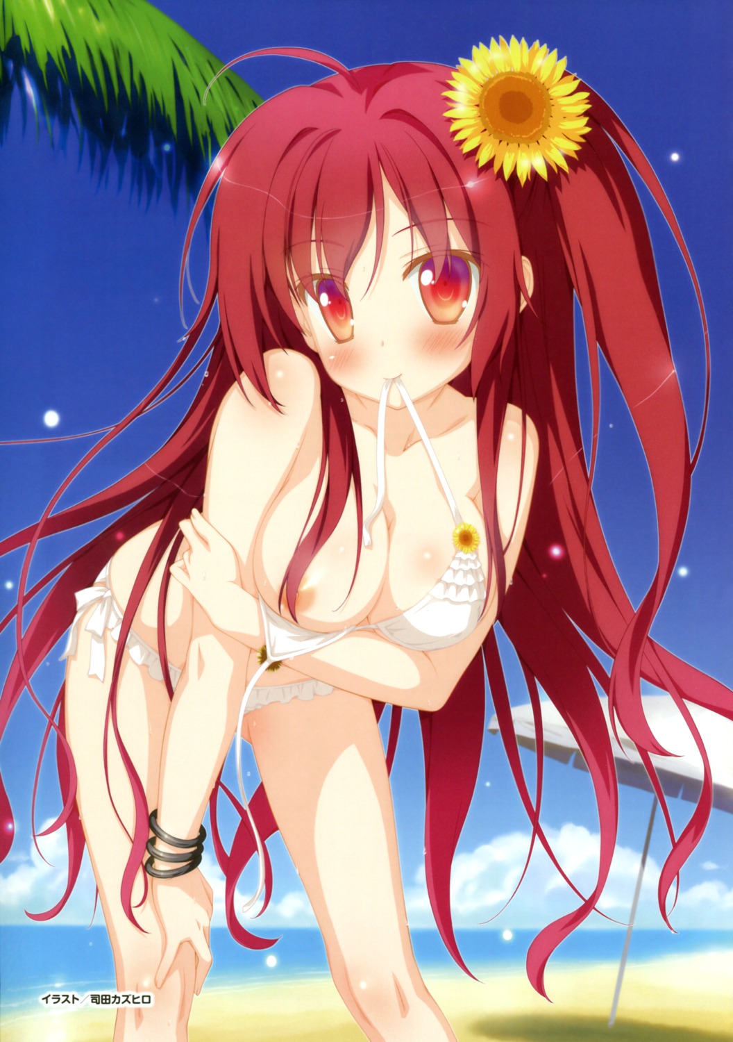 astralair_no_shiroki_towa bikini breast_hold breasts favorite nipples shida_kazuhiro swimsuits tachibana_ochiba