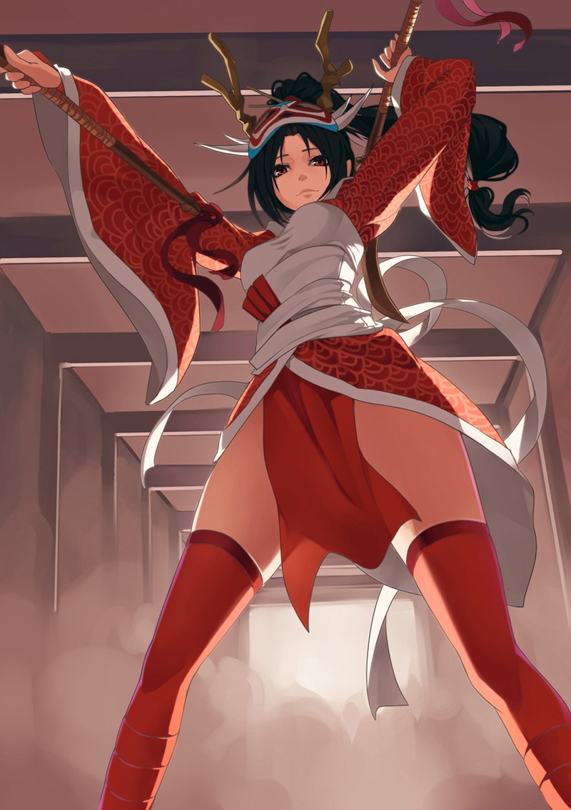 akali league_of_legends thighhighs zengxianxin