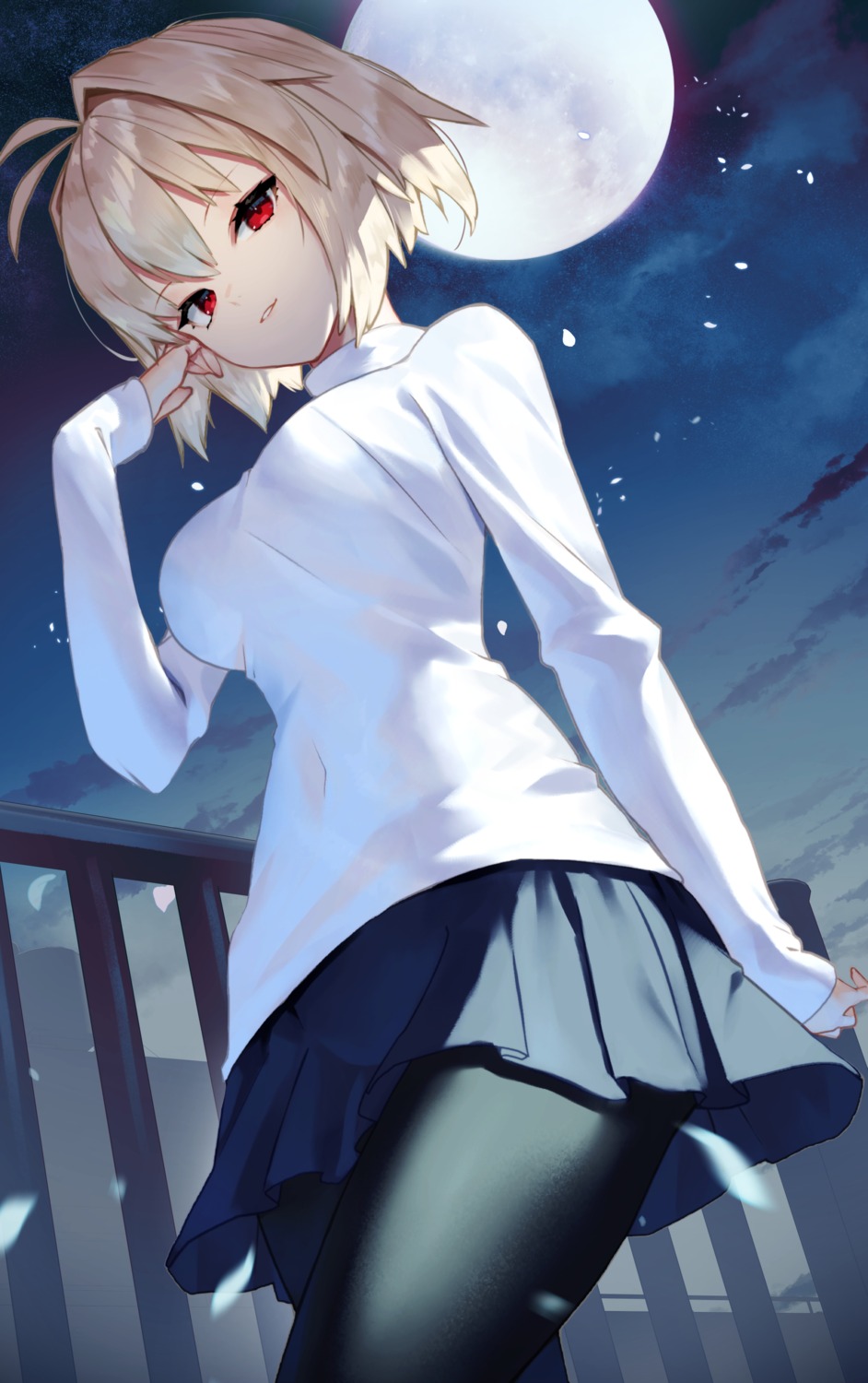 arcueid_brunestud pantyhose scottie sweater tsukihime