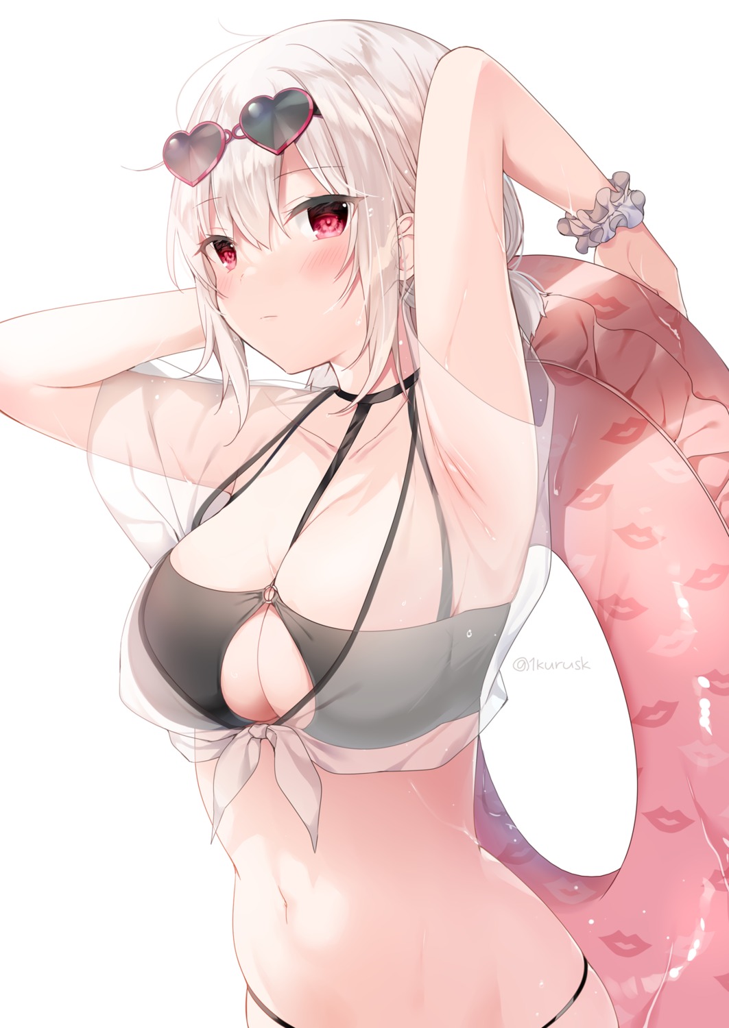 azur_lane bikini mafuyu_(chibi21) megane see_through sirius_(azur_lane) swimsuits