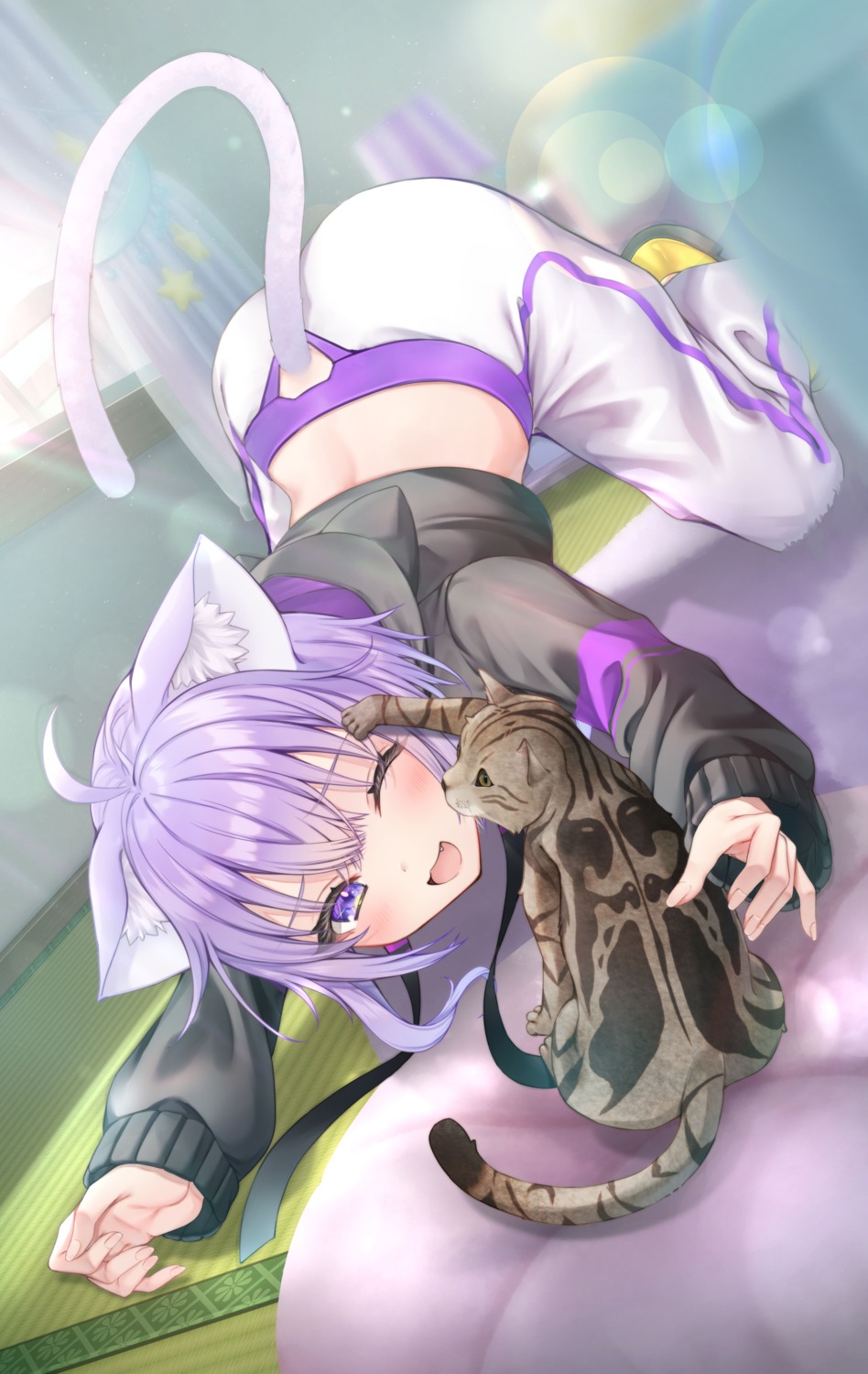 animal_ears entergram hanekoto hololive hololive_gamers neko nekomata_okayu nekomimi okayunyumu! tail