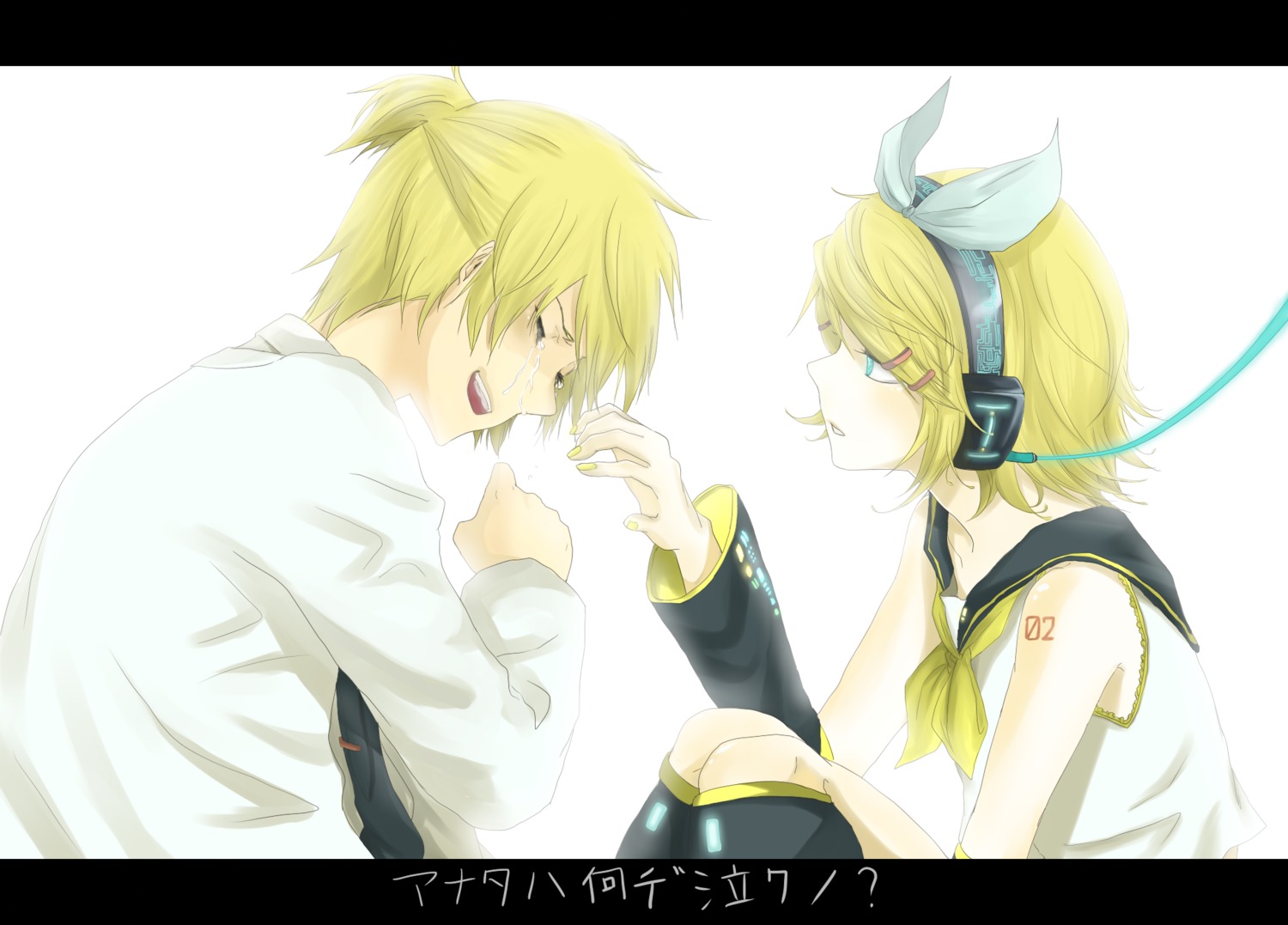 fuutarou headphones kagamine_len kagamine_rin kokoro_(vocaloid) vocaloid