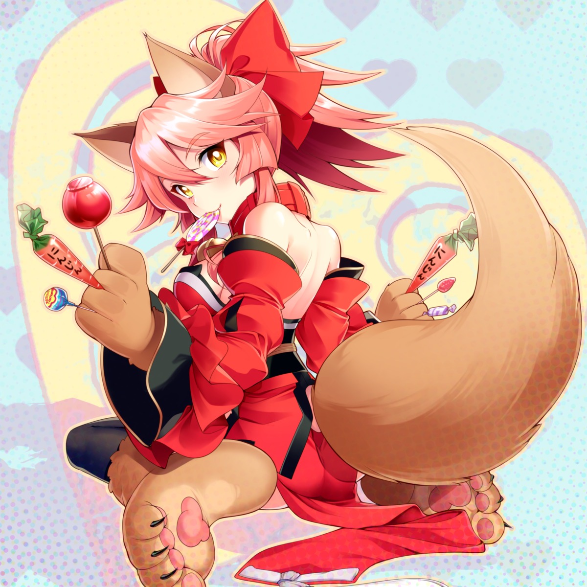 animal_ears fate/grand_order hakka_(88hk88) japanese_clothes kitsune tail tamamo_cat