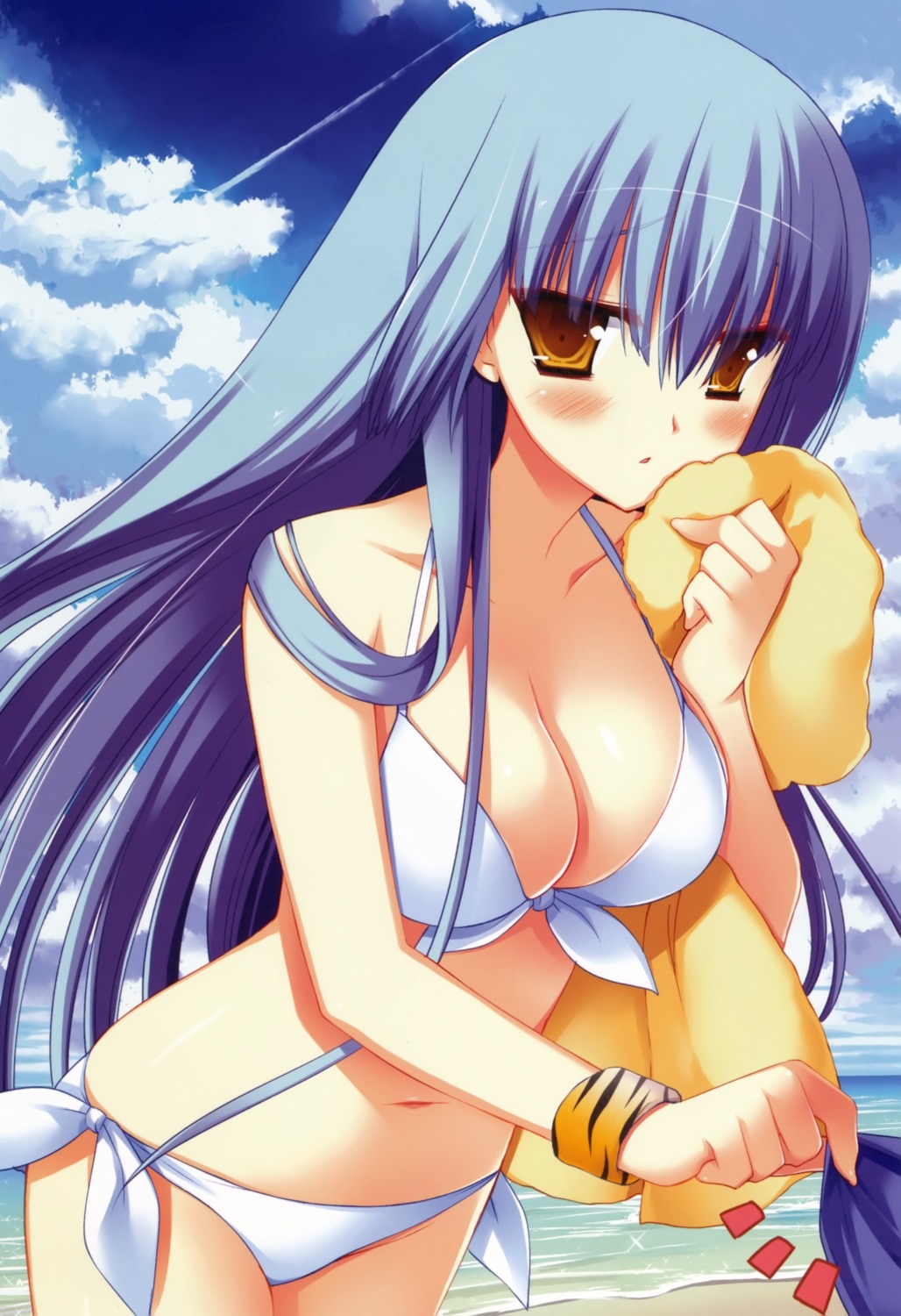 bikini cleavage hachimitsu_otome_blossom_days miyasu_risa swimsuits