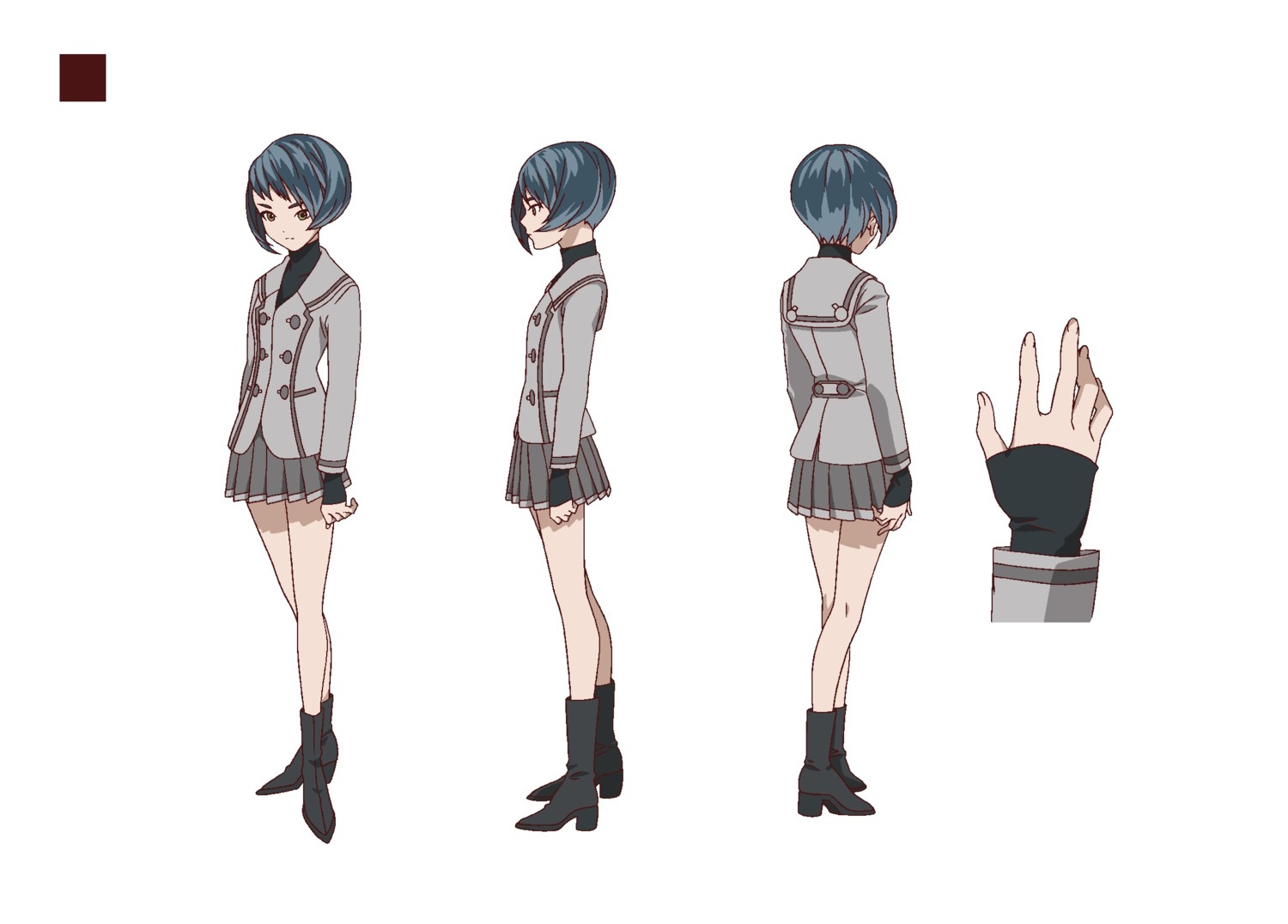 akanesasu_shoujo character_design heels morisu_kuroe seifuku