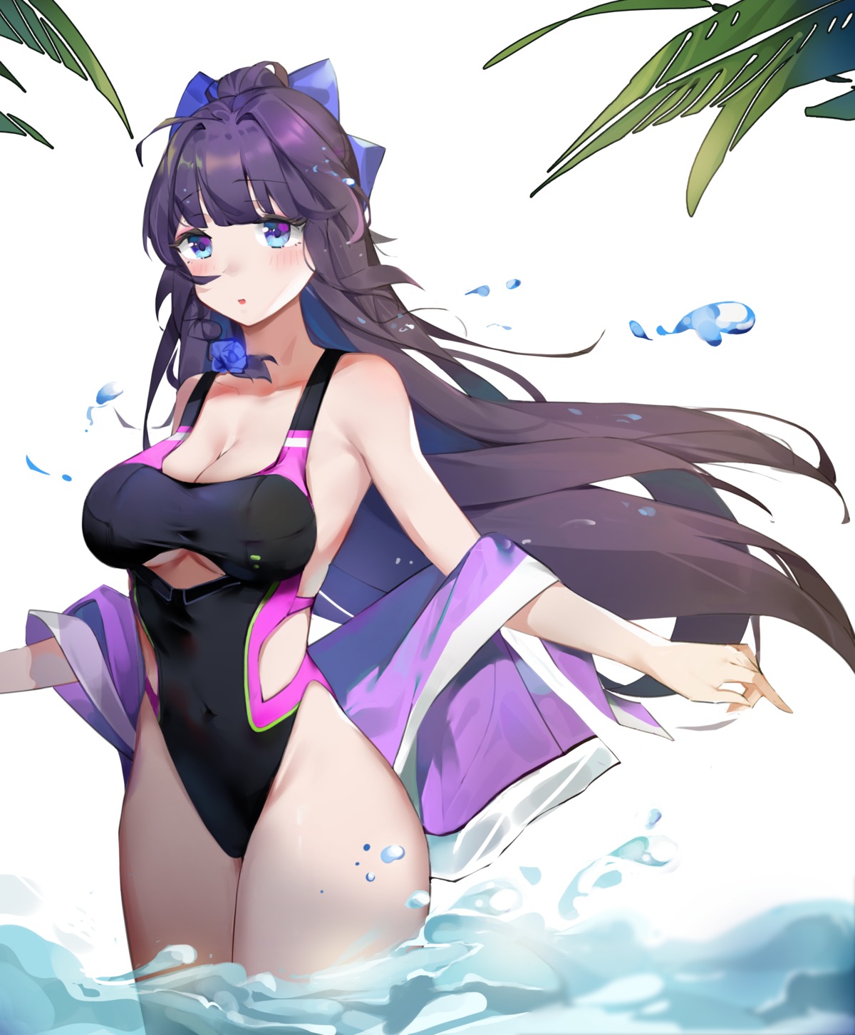 benghuai_xueyuan honkai_impact raiden_mei sanmery swimsuits wet