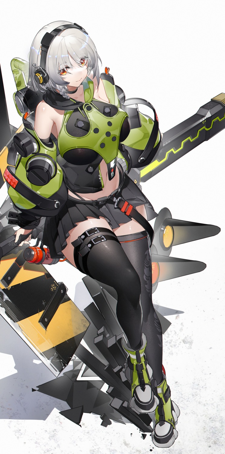 anby_demara garter headphones thighhighs yushi_quetzalli zenless_zone_zero