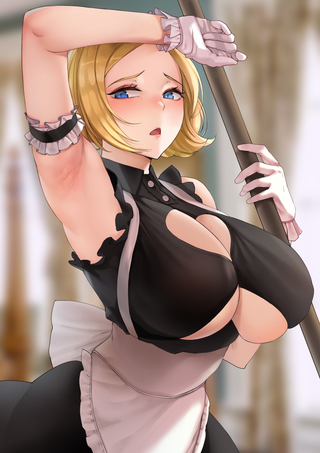 maid mute_(mute89539160) no_bra