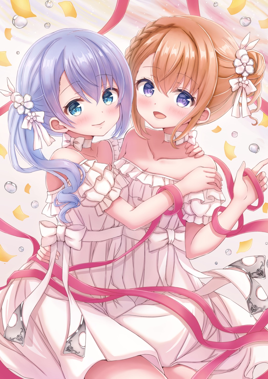 dress gochuumon_wa_usagi_desu_ka? hoto_cocoa kafuu_chino sakuraume summer_dress