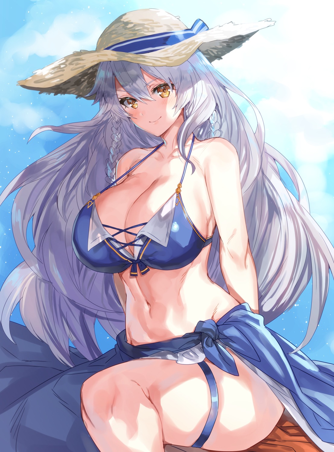 bikini_top eno_yukimi garter granblue_fantasy silva_(granblue_fantasy) swimsuits