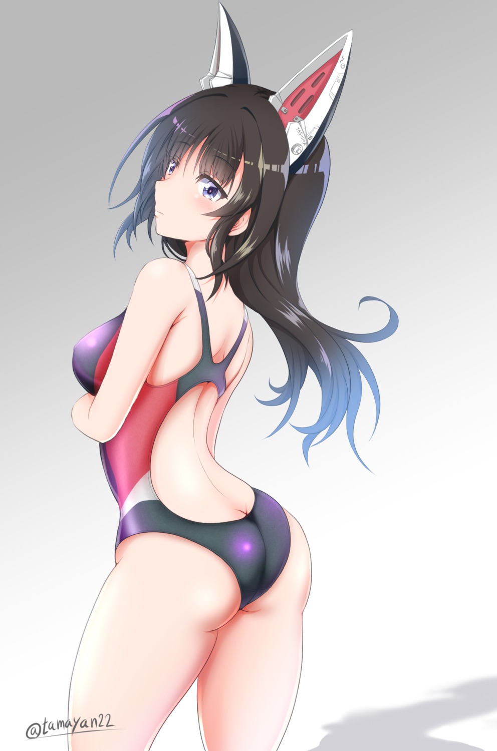 agatsuma_kaede alice_gear_aegis animal_ears ass swimsuits tagme