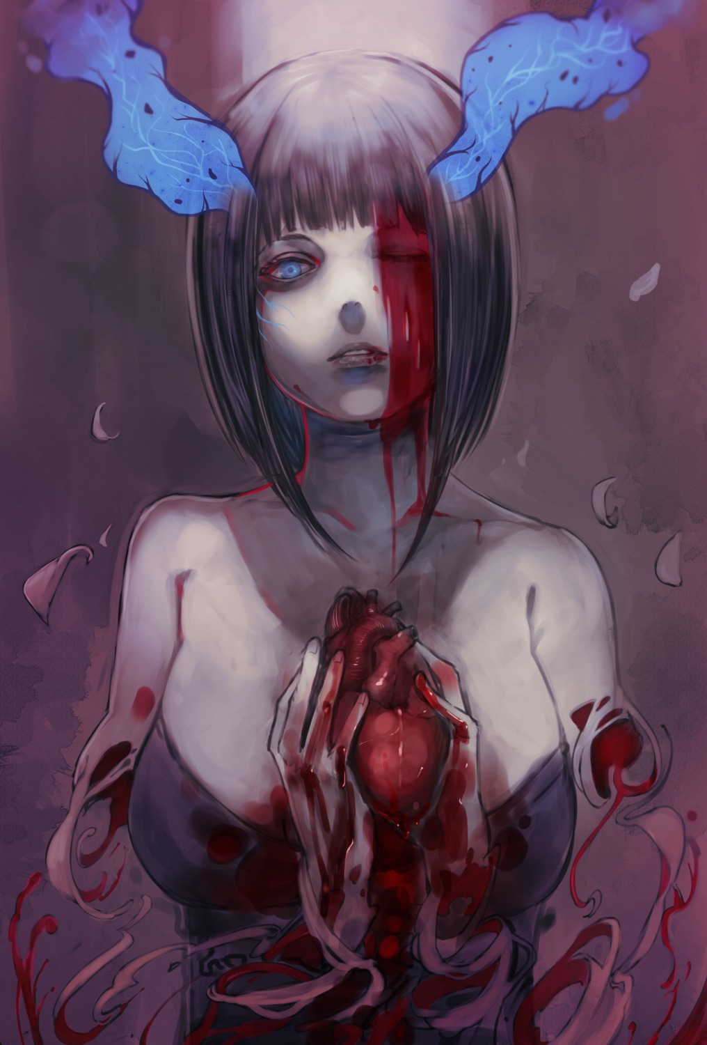 blood guro koibara_niina momomo_(user_xnfy4284) yoku-oni