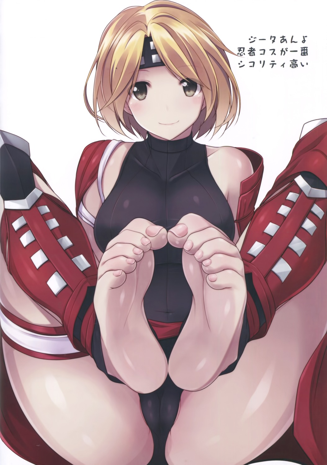 cameltoe djeeta_(granblue_fantasy) feet garter granblue_fantasy leotard naturalton