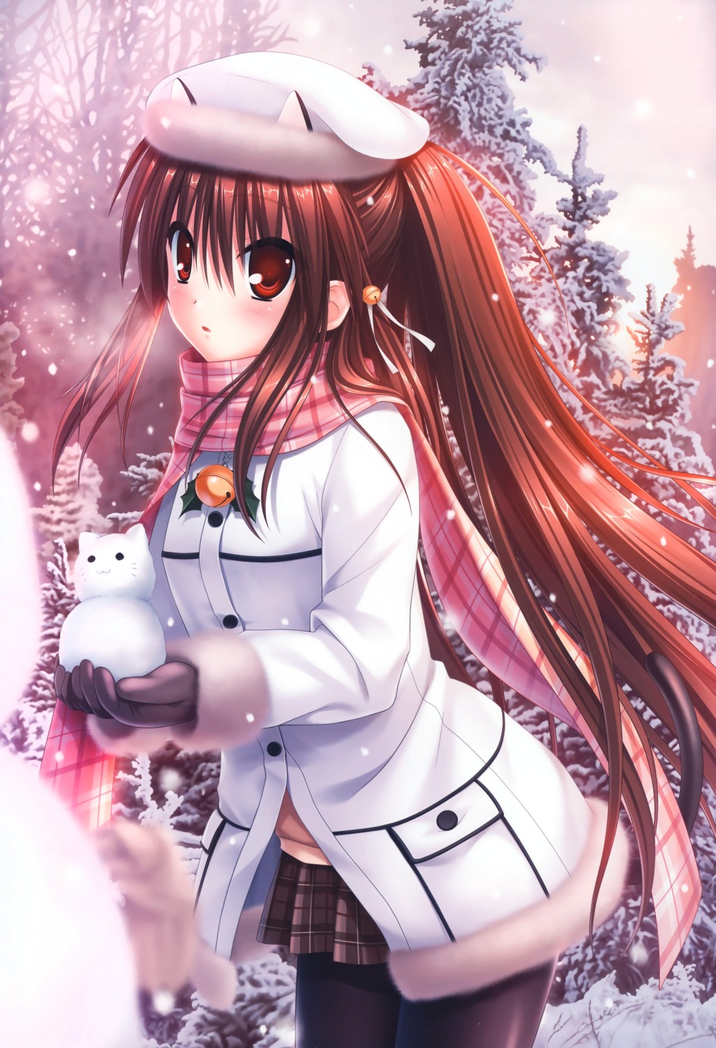 animal_ears key little_busters! na-ga natsume_rin nekomimi pantyhose seifuku