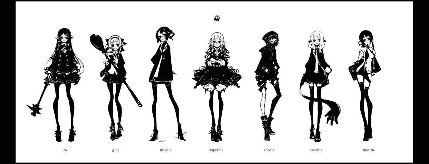 kic megane monochrome thighhighs