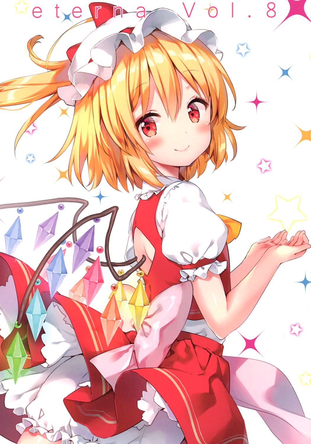 bloomers eterna flandre_scarlet riichu skirt_lift touhou wings