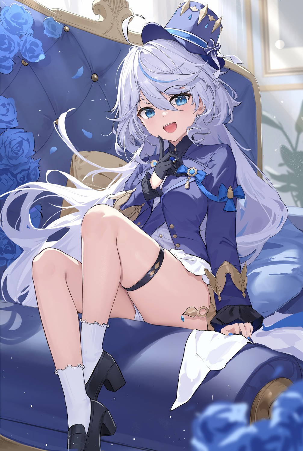 beten furina garter genshin_impact heels heterochromia pantsu