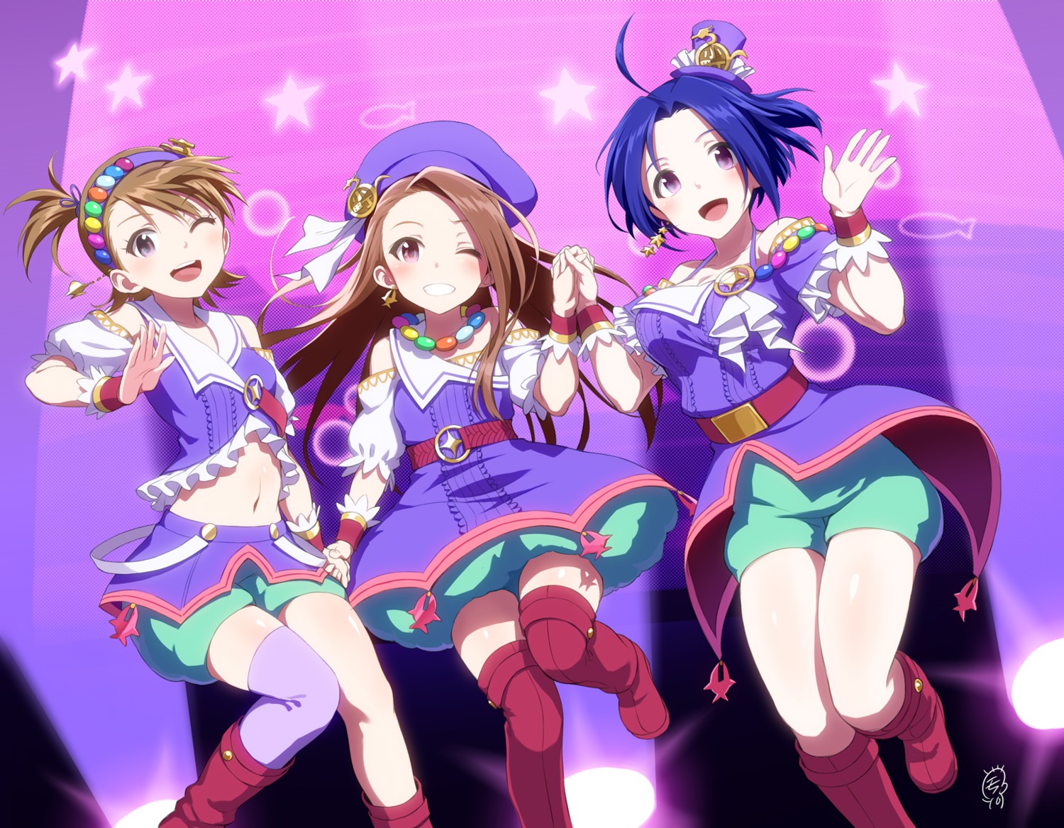 futami_ami minase_iori miura_azusa mofu the_idolm@ster