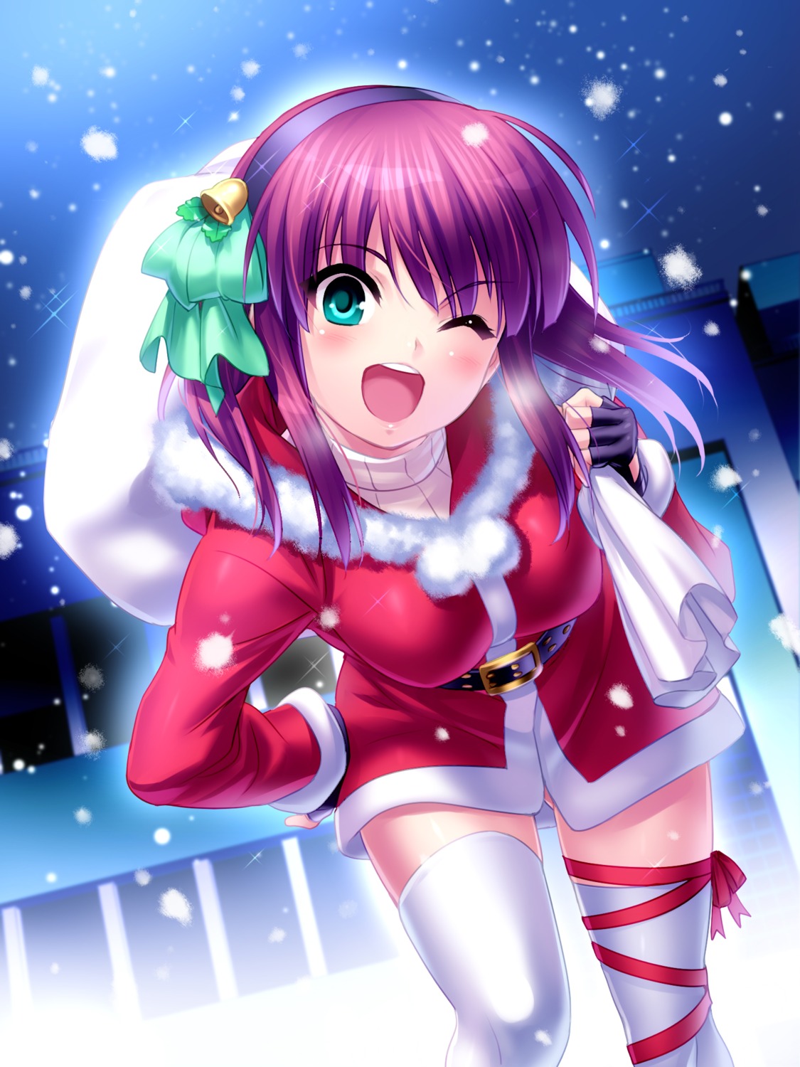 angel_beats! christmas nakamura_yuri thighhighs zen