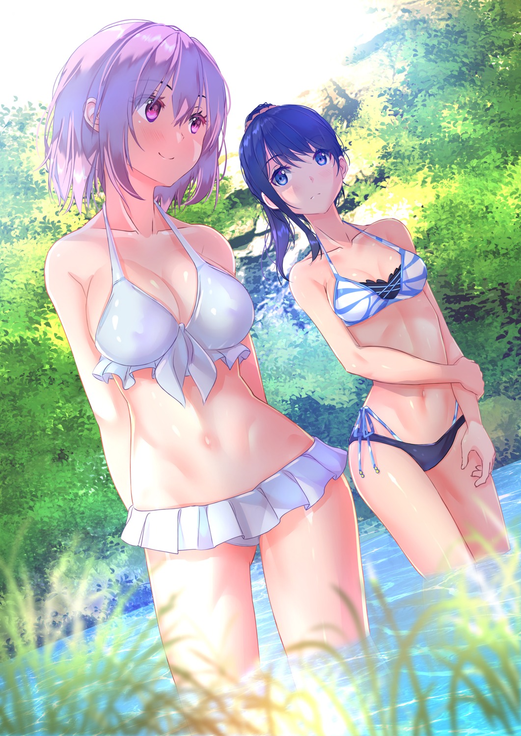 bikini erect_nipples shinjou_akane ssss.gridman swimsuits sydus takarada_rikka wet