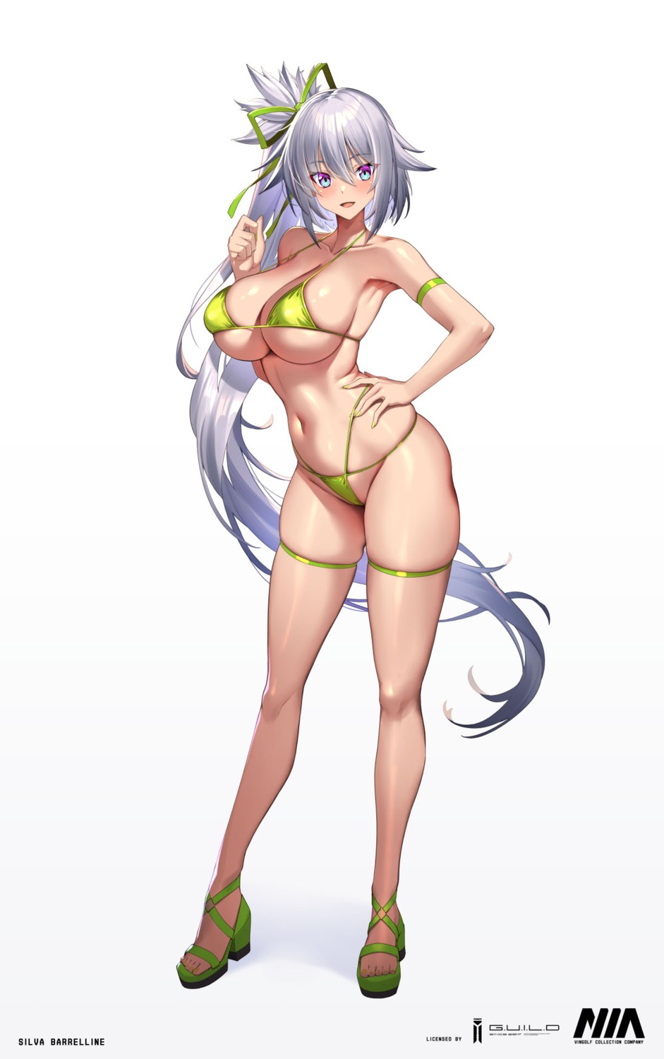 bikini garter heels silva_barrelline swimsuits takamine_nadare thong