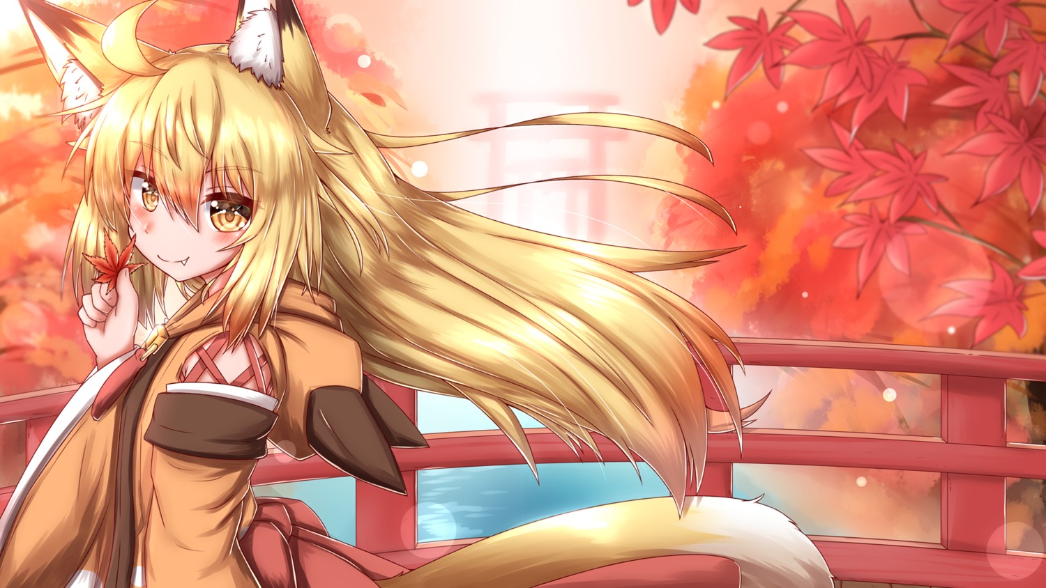 animal_ears horokusa kitsune tail wallpaper