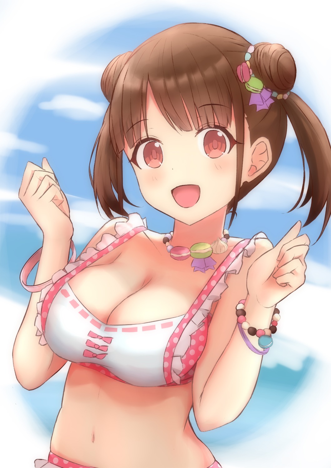 bikini cleavage sonoda_chiyoko swimsuits tan_(kiriya0752) the_idolm@ster the_idolm@ster_shiny_colors