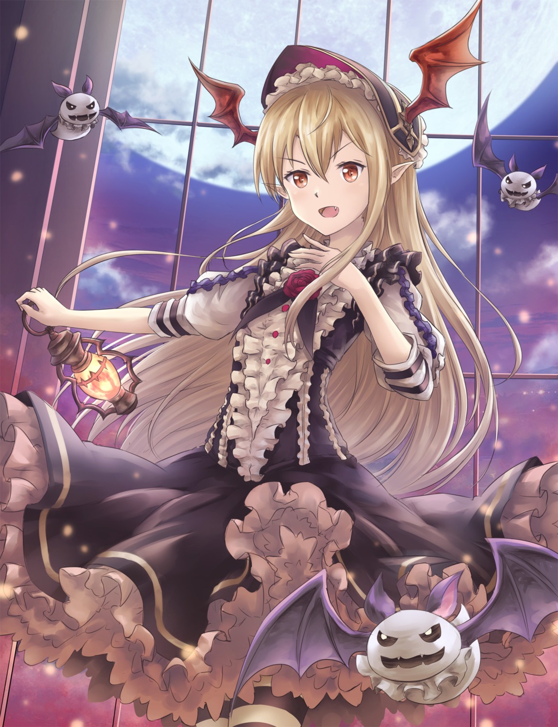 asakurashinji granblue_fantasy pointy_ears vampy_(shingeki_no_bahamut) wings