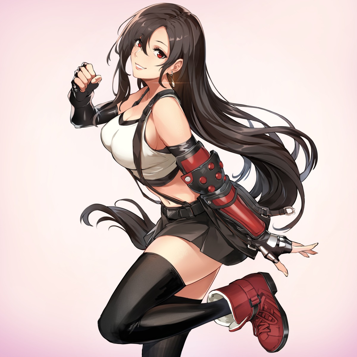 armor cleavage final_fantasy final_fantasy_vii nr_noir thighhighs tifa_lockhart