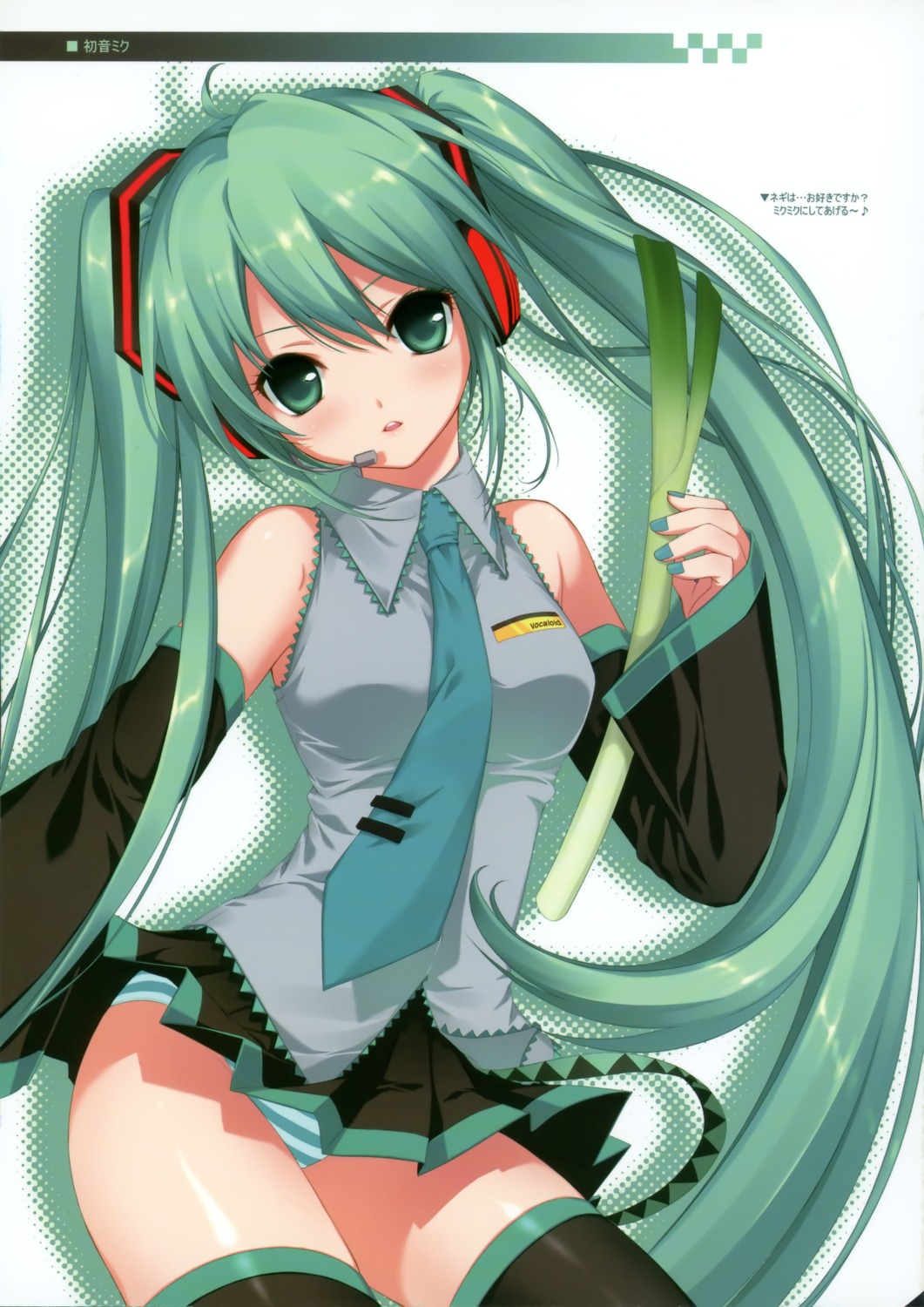 dmyo hatsune_miku pantsu shimapan snow_ring thighhighs vocaloid