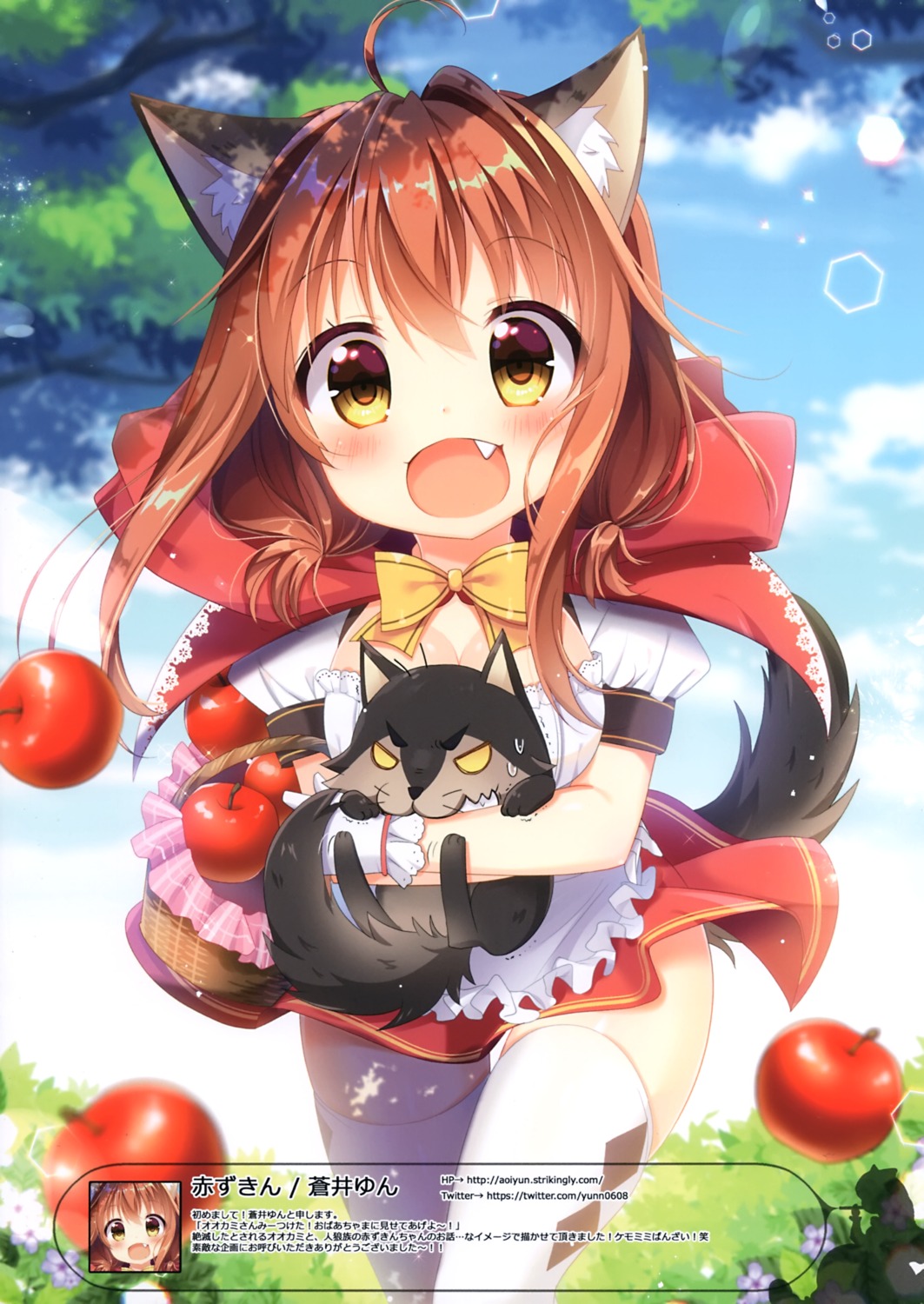 animal_ears aoi_yun little_red_riding_hood_(character) tail thighhighs