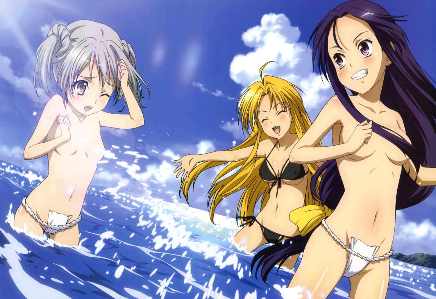 akechi_mitsuhide akechi_mitsuhide_(nobuna) bikini fundoshi loli oda_nobuna oda_nobuna_no_yabou oda_nobunaga swimsuits takenaka_hanbei takenaka_hanbei_(nobuna) tamaki_rie topless