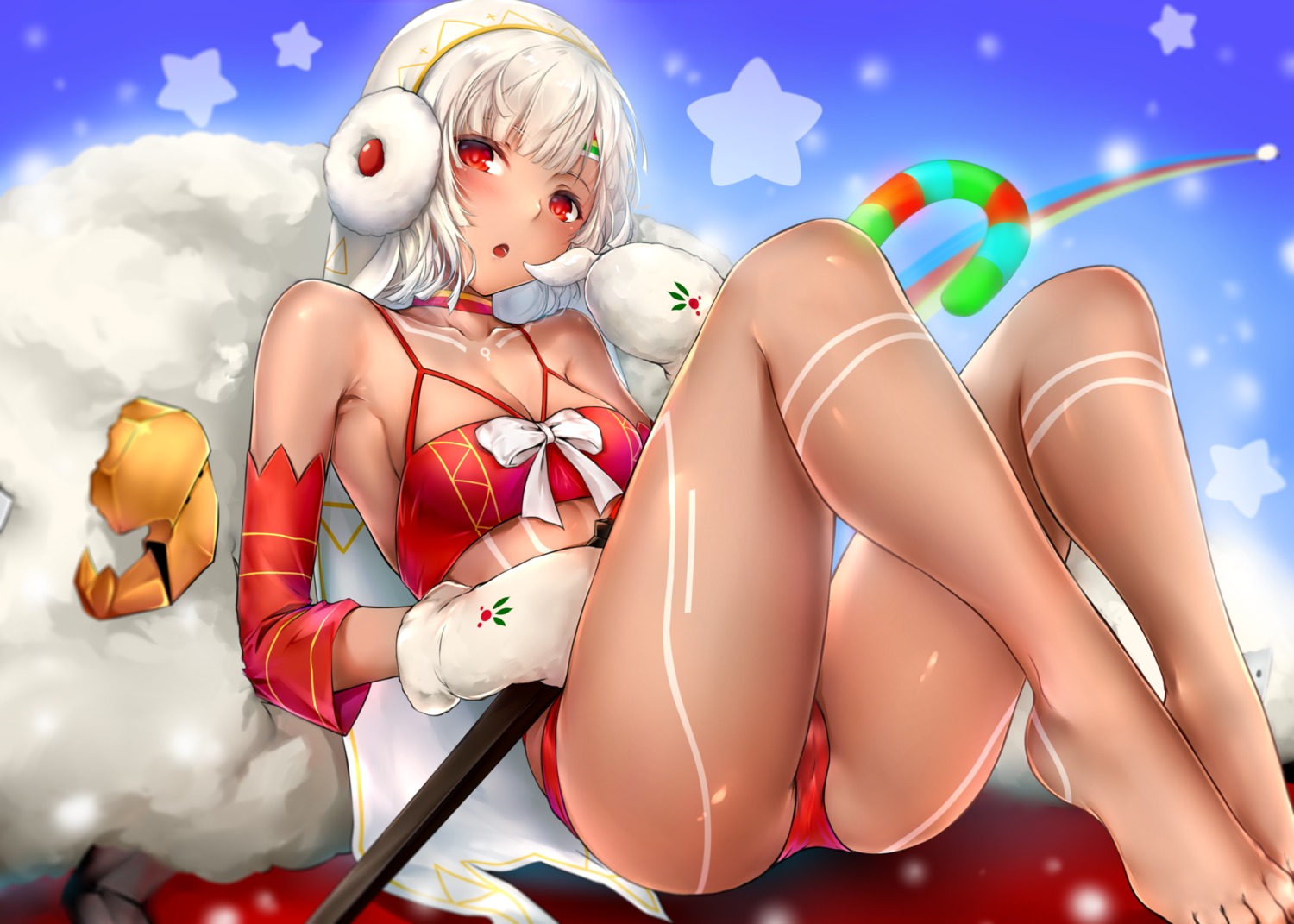 attila_(fate/grand_order) bikini cameltoe christmas cleavage fate/grand_order feet rei_kun swimsuits tattoo