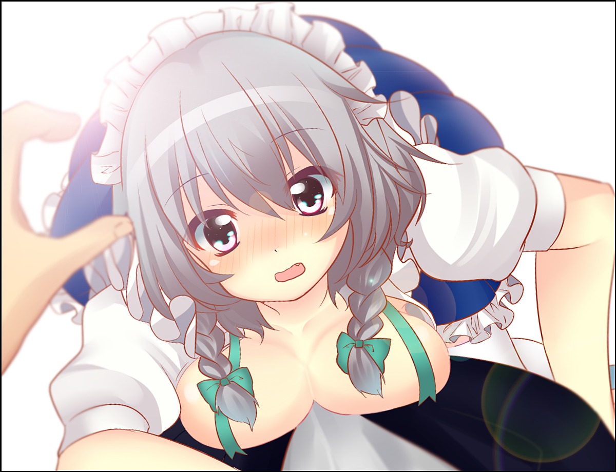 breasts cleavage haruta izayoi_sakuya no_bra touhou