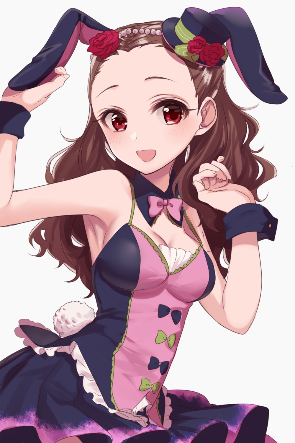 animal_ears bunny_ears cleavage dress misumi seki_hiromi tail the_idolm@ster the_idolm@ster_cinderella_girls