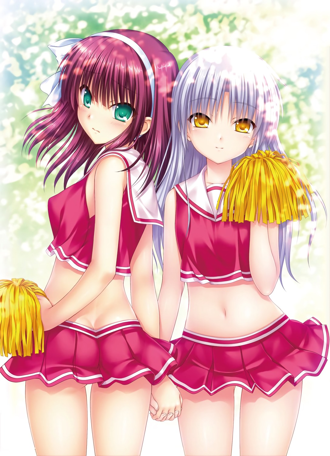 angel_beats! ass cheerleader key na-ga nakamura_yuri seifuku tachibana_kanade