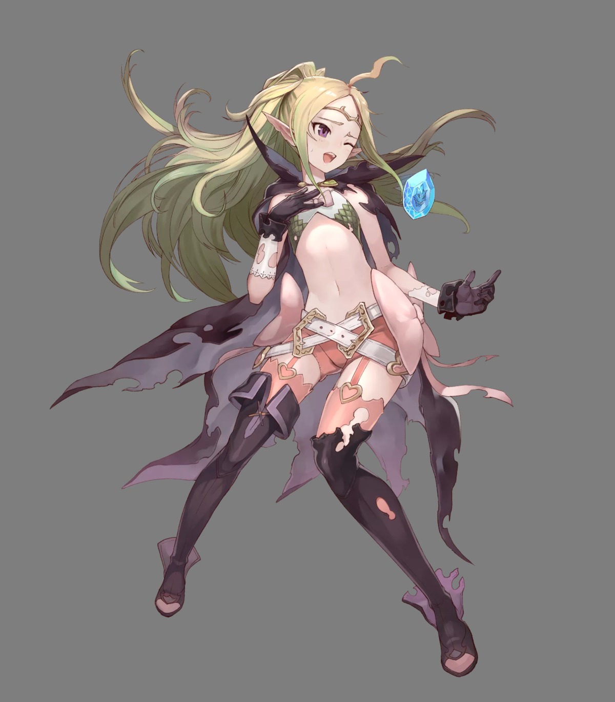 fire_emblem fire_emblem_heroes fire_emblem_kakusei lack nintendo nono_(fire_emblem) pointy_ears stockings thighhighs torn_clothes transparent_png