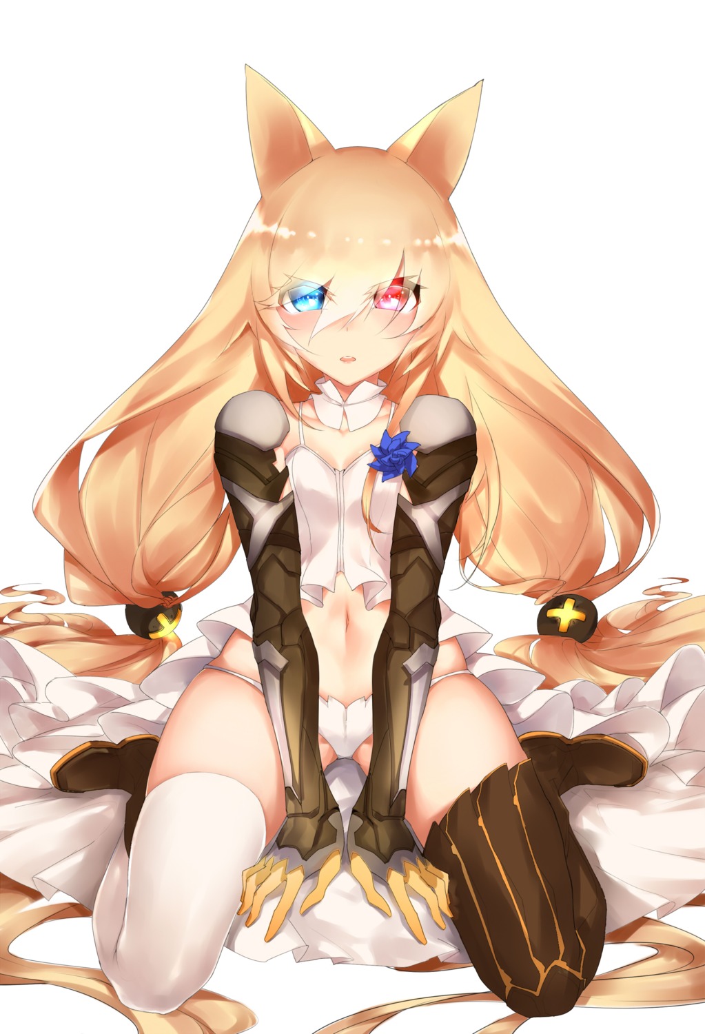 animal_ears g41_(girls_frontline) girls_frontline heterochromia horz mecha_musume pantsu thighhighs