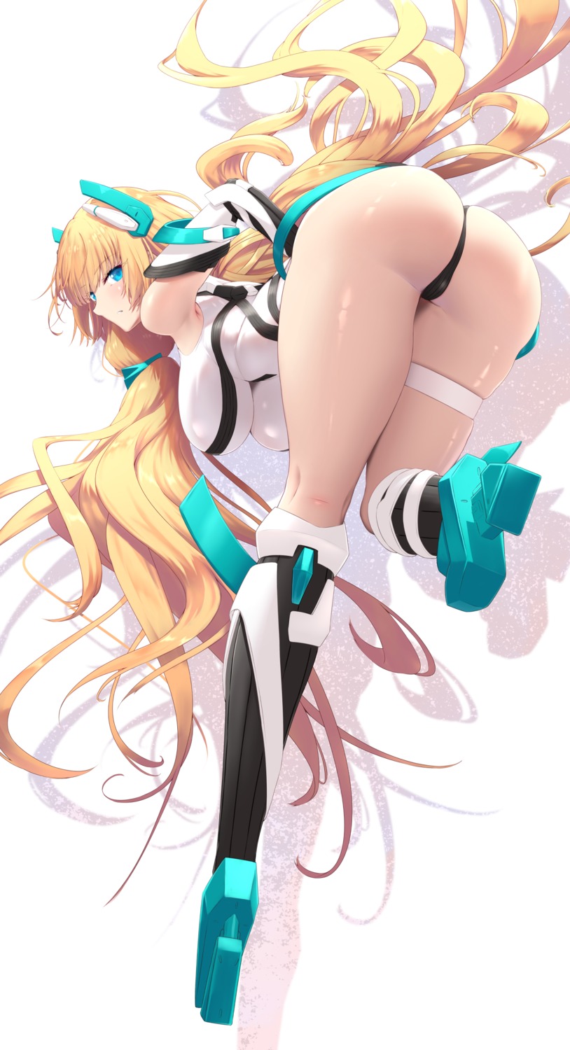 angela_balzac ass garter heels leotard rakuen_tsuihou shiroshisu