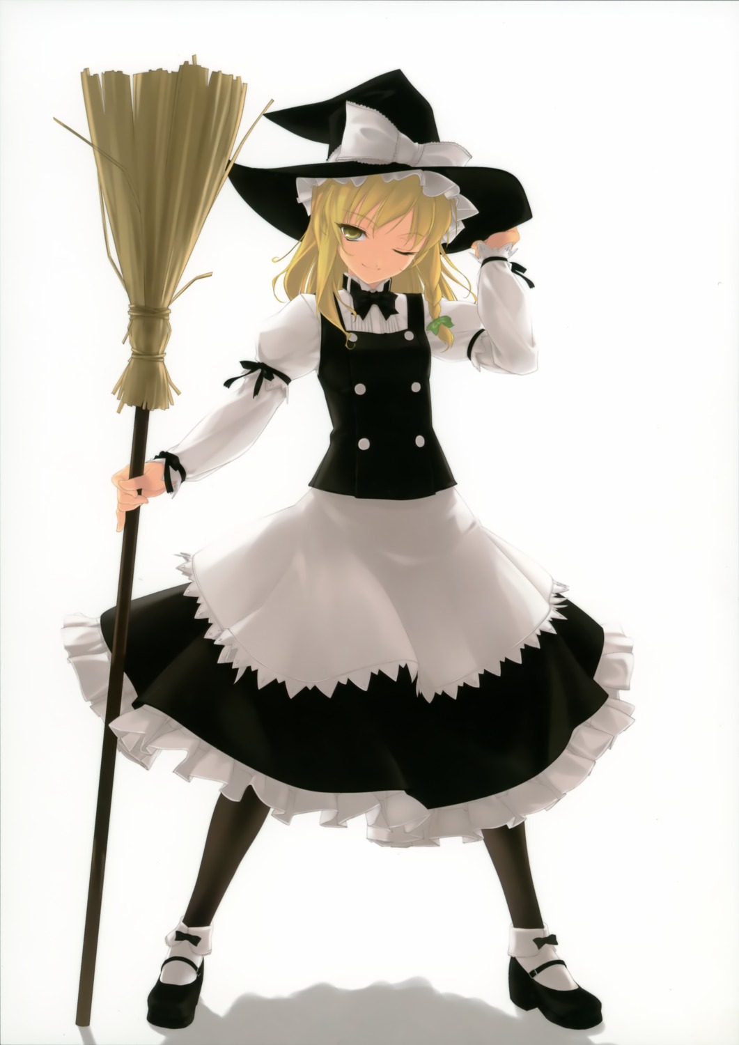 enhance_heart kirisame_marisa pantyhose rokuwata_tomoe touhou witch