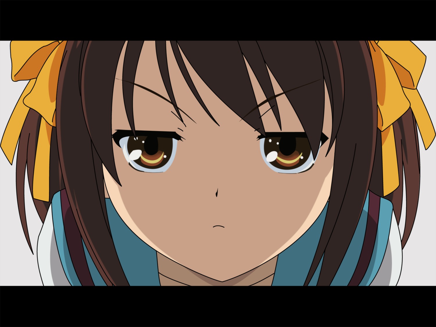 seifuku suzumiya_haruhi suzumiya_haruhi_no_yuuutsu vector_trace wallpaper