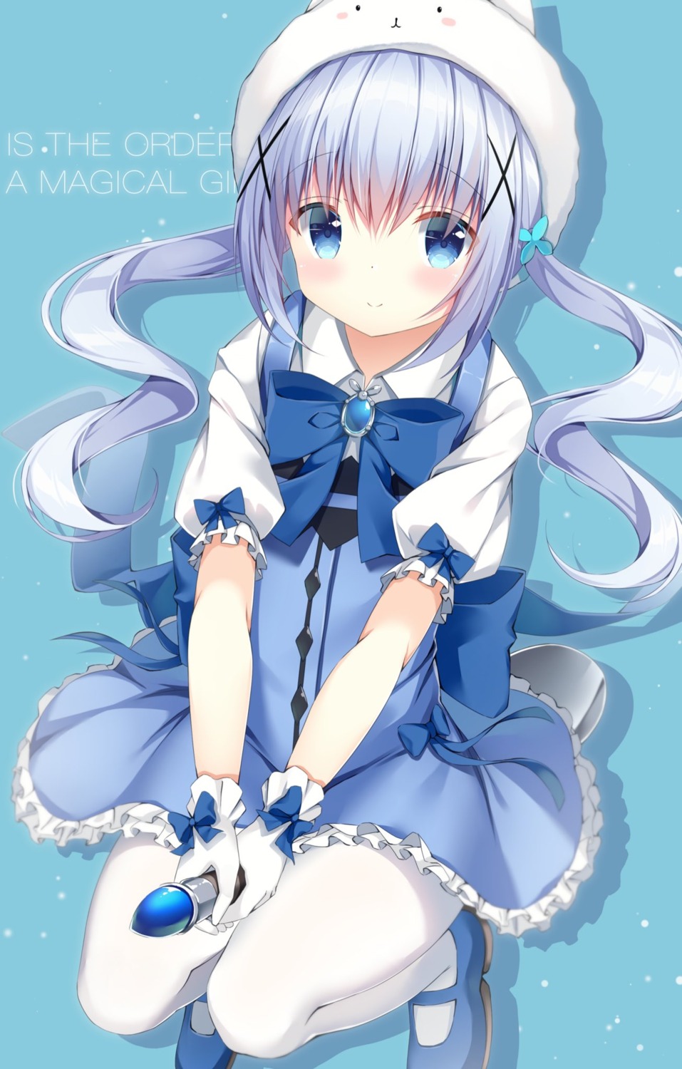 dress gochuumon_wa_usagi_desu_ka? kafuu_chino pantyhose pizzzica skirt_lift waitress